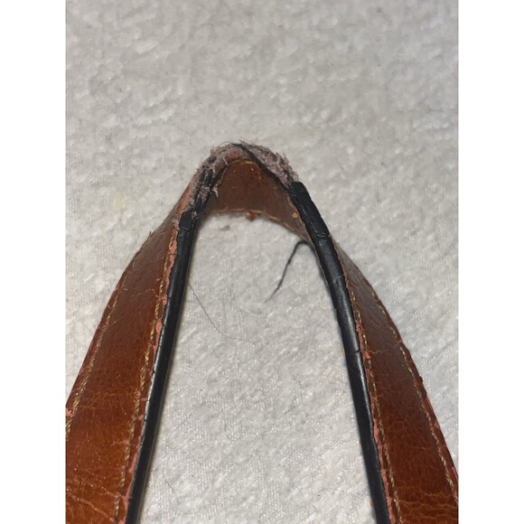 Heshe Cognac Brown Colored Leather Convertible Backpack Crossbody Gorgeous main image 12